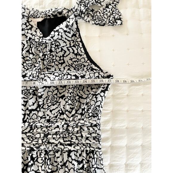 Banana Republic Floral Print Halter Dress | Black and White | EUC - Picture 9 of 9